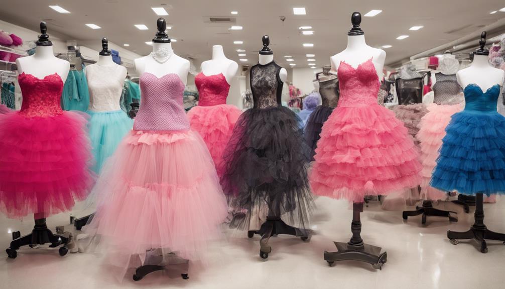 fashionable petticoat and tutu