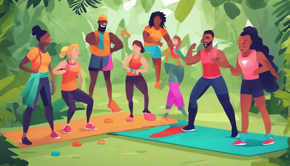 role playing as a fitness instructor