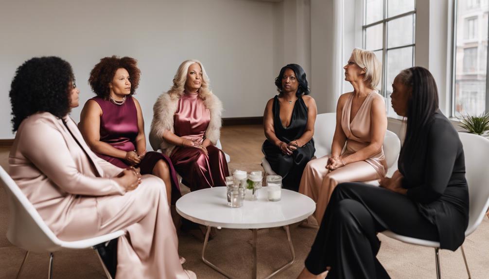 satin clad women form bond